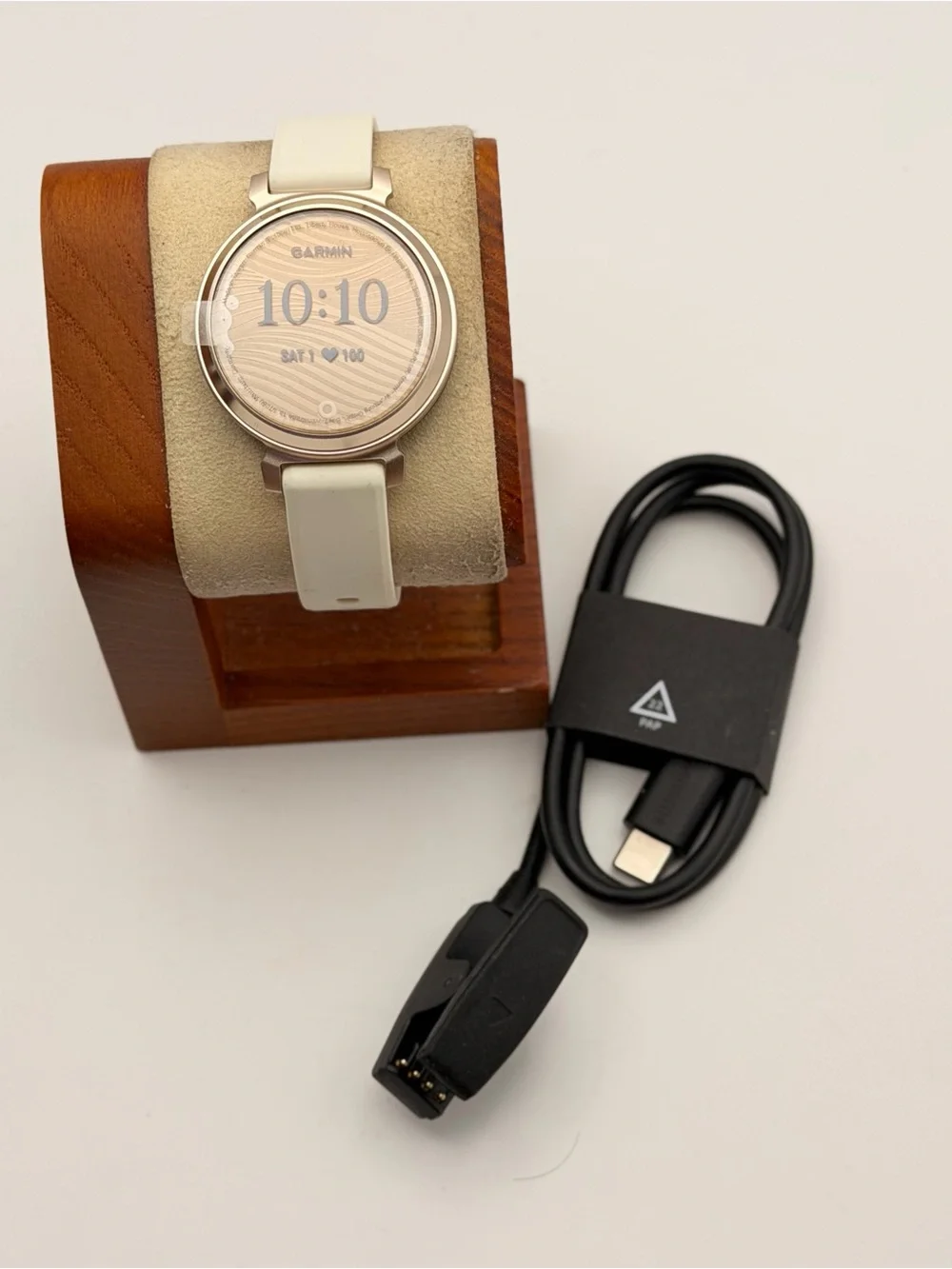 Garmin White/Silver Smartwatch with Charger